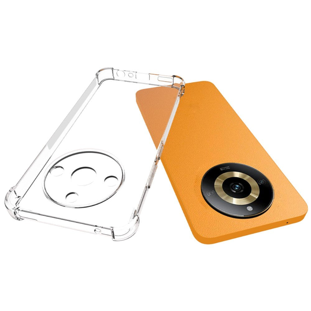 Realme 11 5G Drop-Proof Fleksibelt Plastik Mobil Cover - Gennemsigtig