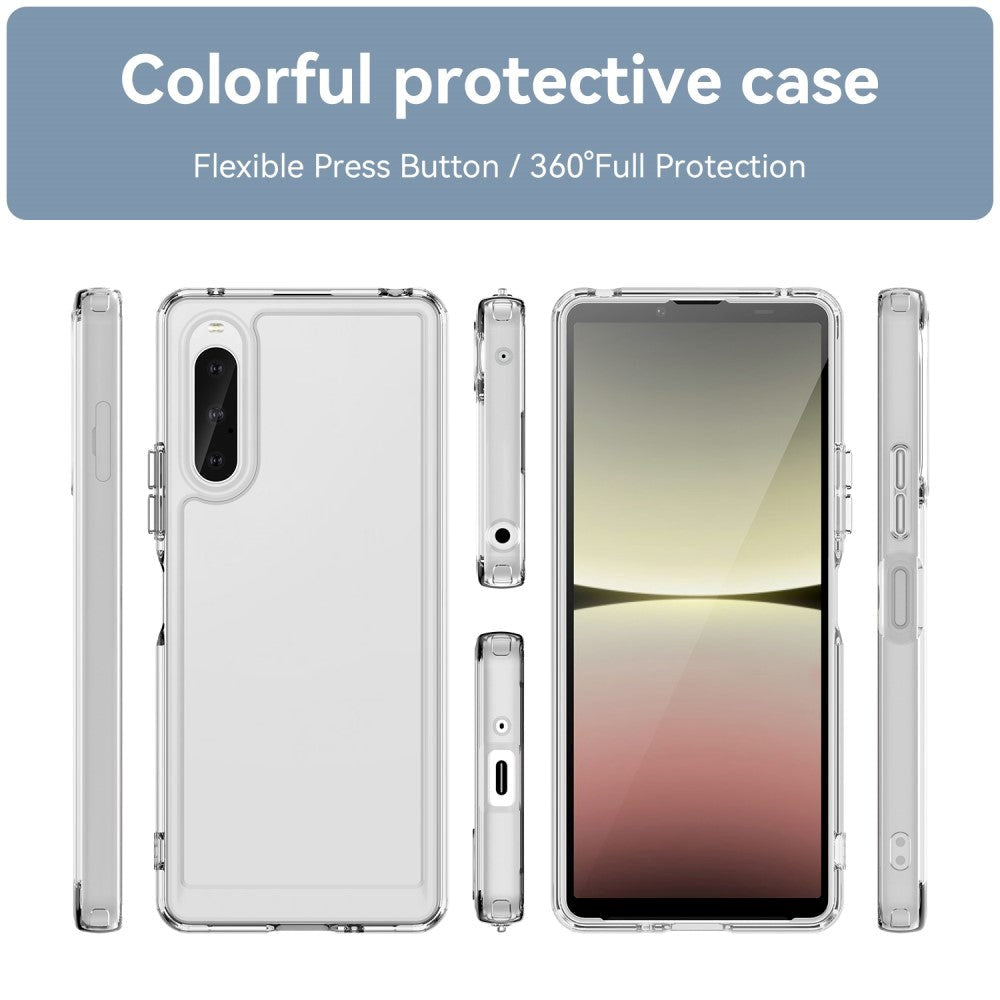 Sony Xperia 10 V Transparent Fleksibelt Plastik Mobil Cover - Gennemsigtig