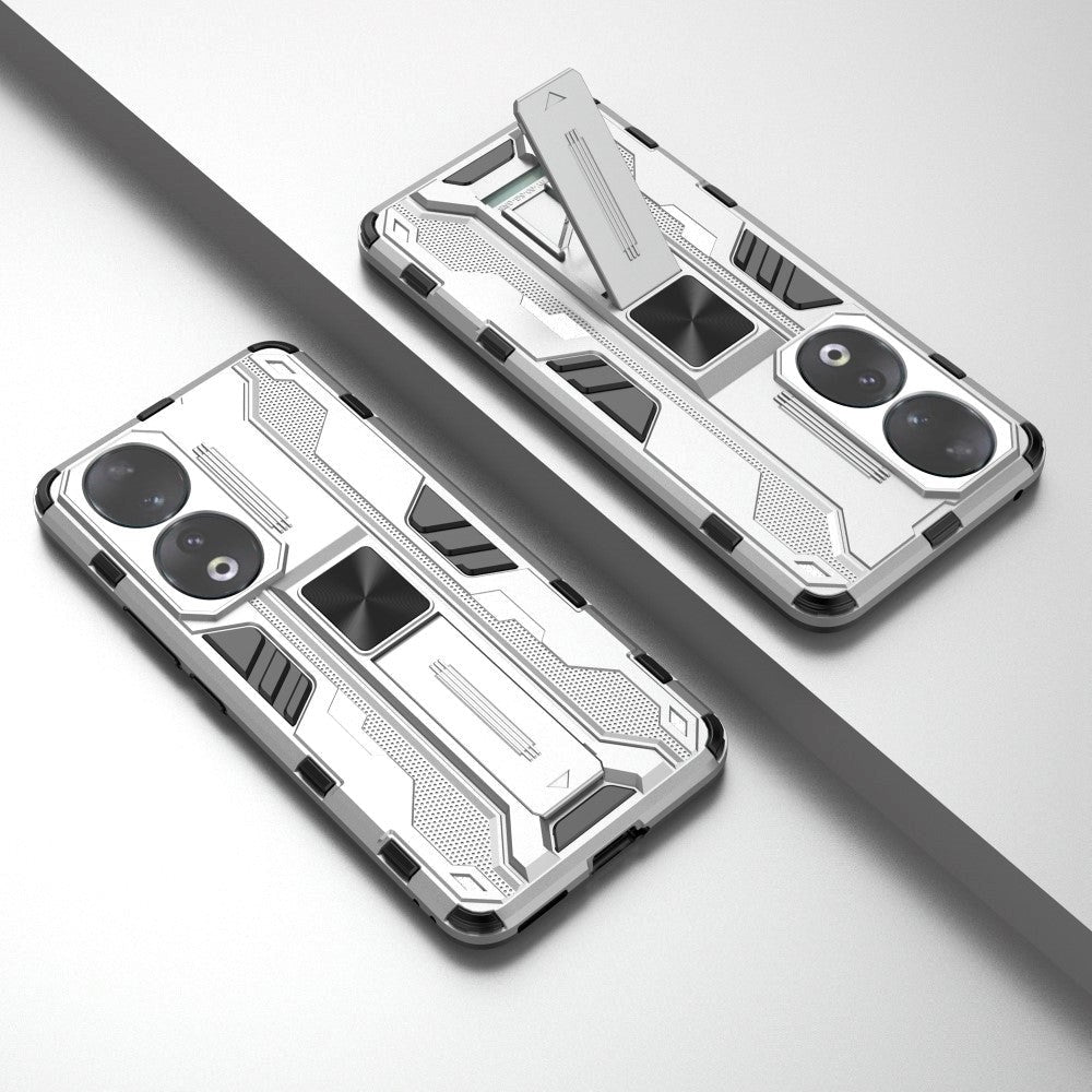 Honor 90 Håndværker Mobil Cover m. Kickstand - Sølv