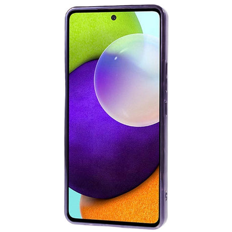 Samsung Galaxy A52s (5G) / A52 (4G / 5G) Skinnende Fleksibel Plastik Mobil Cover - Bølget Design - Lilla