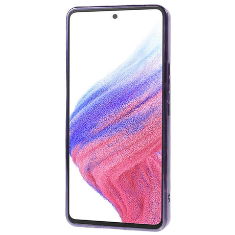 Samsung Galaxy A53 (5G) Skinnende Fleksibel Plastik Mobil Cover - Bølget Design - Lilla