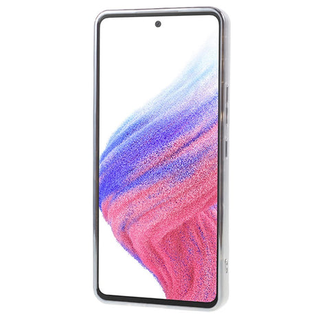 Samsung Galaxy A53 (5G) Skinnende Fleksibel Plastik Mobil Cover - Bølget Design - Sølv