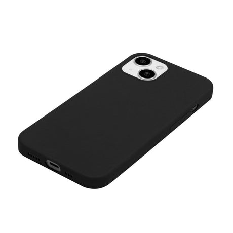 iPhone 15 Plus Mat Fleksibel Plastik Mobil Cover - Sort