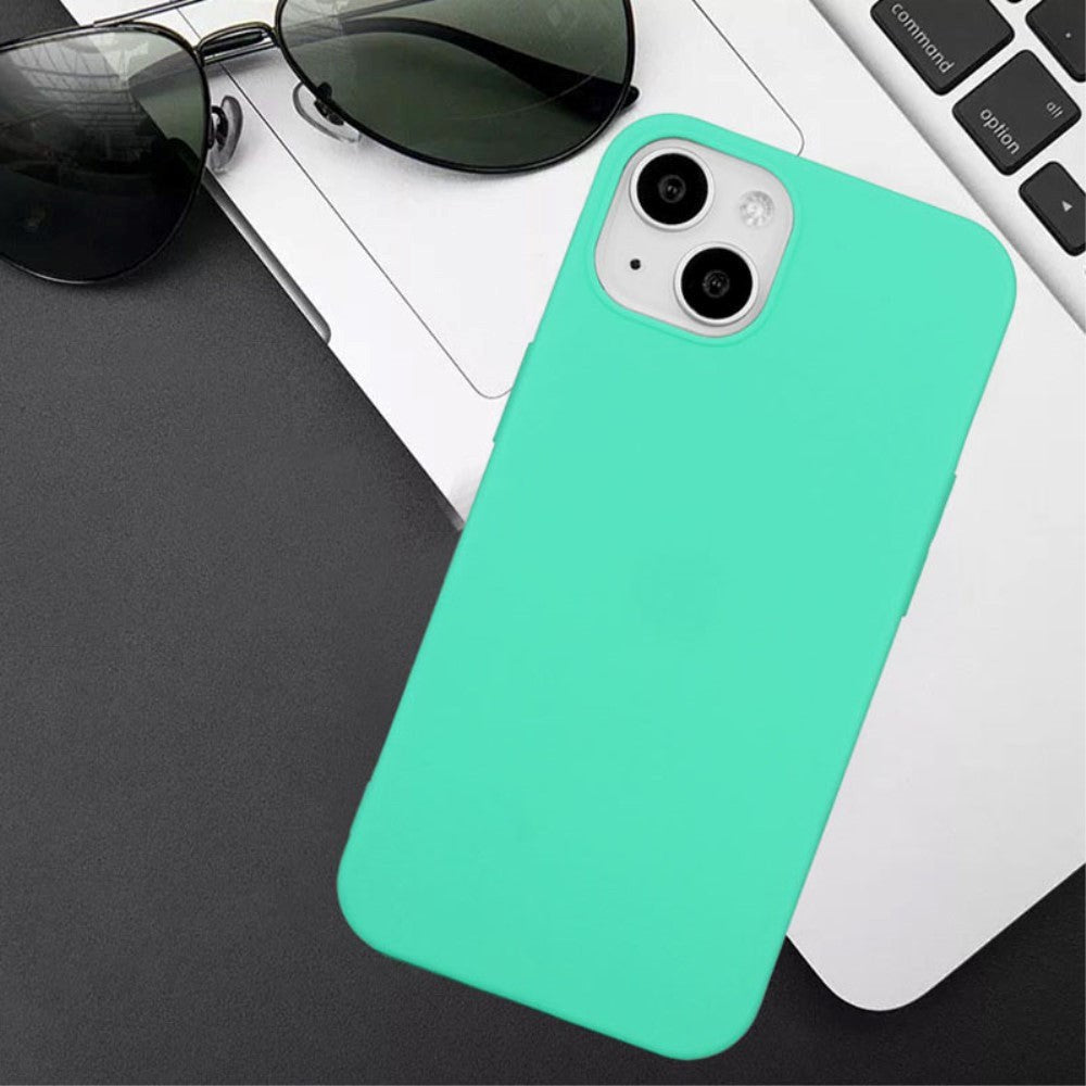 iPhone 15 Plus Mat Plastik Mobil Cover - Turkis