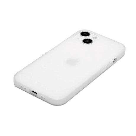 iPhone 15 Plus Mat Plastik Mobil Cover - Hvid