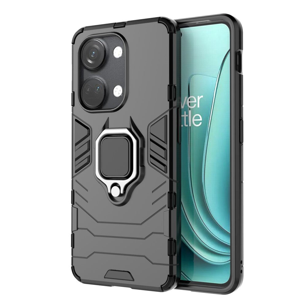 OnePlus Nord 3 (5G) Hybrid Håndværker Mobil Cover m. Magnetisk Kickstand - Sort