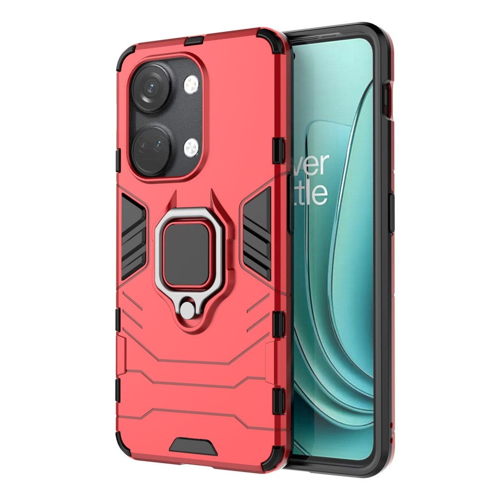 OnePlus Nord 3 (5G) Hybrid Håndværker Mobil Cover m. Magnetisk Kickstand - Rød