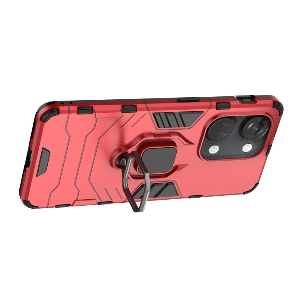 OnePlus Nord 3 (5G) Hybrid Håndværker Mobil Cover m. Magnetisk Kickstand - Rød