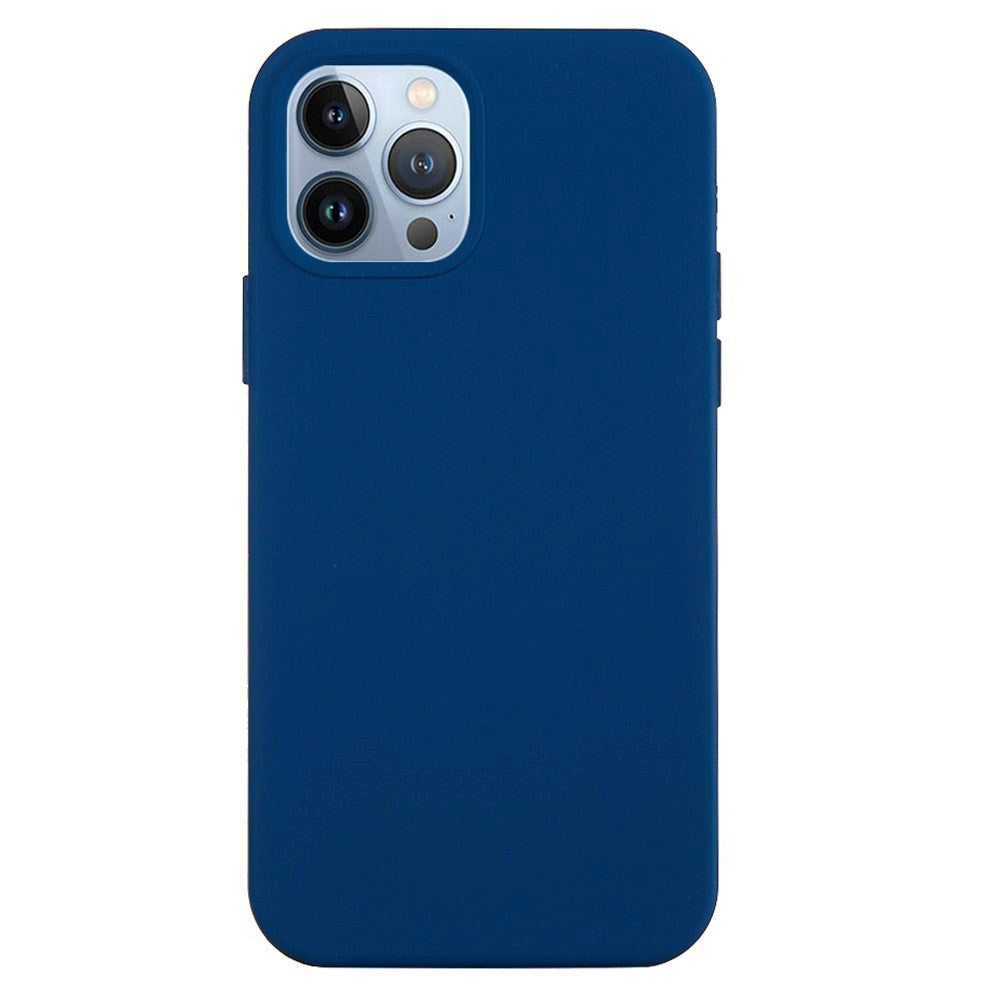 iPhone 15 Pro Liquid Silikone Mobil Cover - Navy Blå