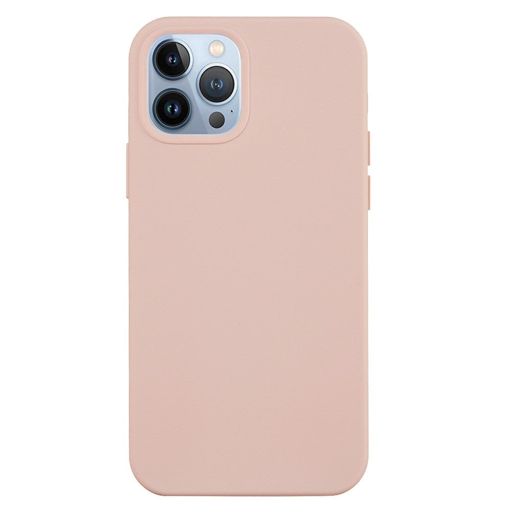 iPhone 15 Pro Liquid Silikone Mobil Cover - Lyserød