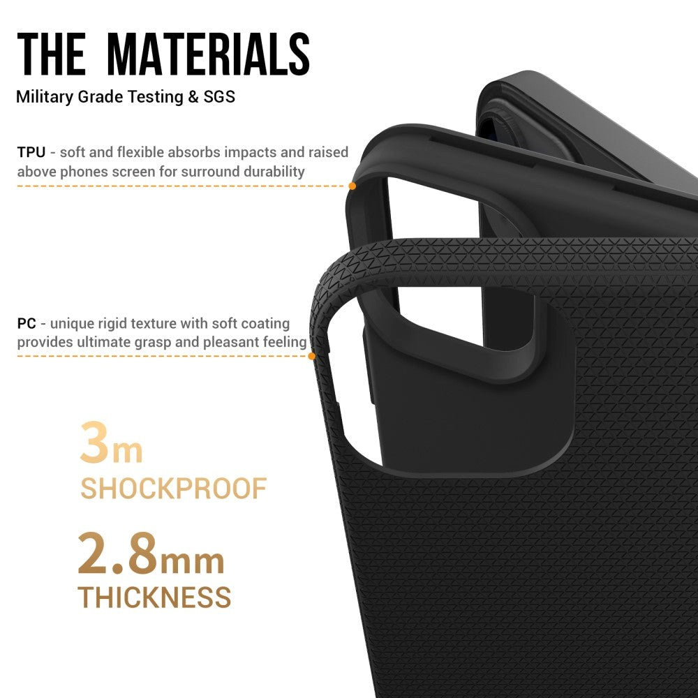 iPhone 15 Plastik Håndværker Mobil Cover - Sort