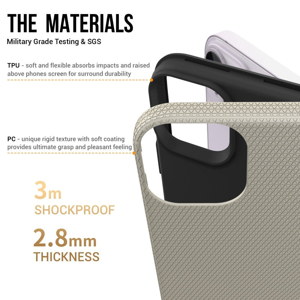 iPhone 15 Plastik Håndværker Mobil Cover - Champagne Guld