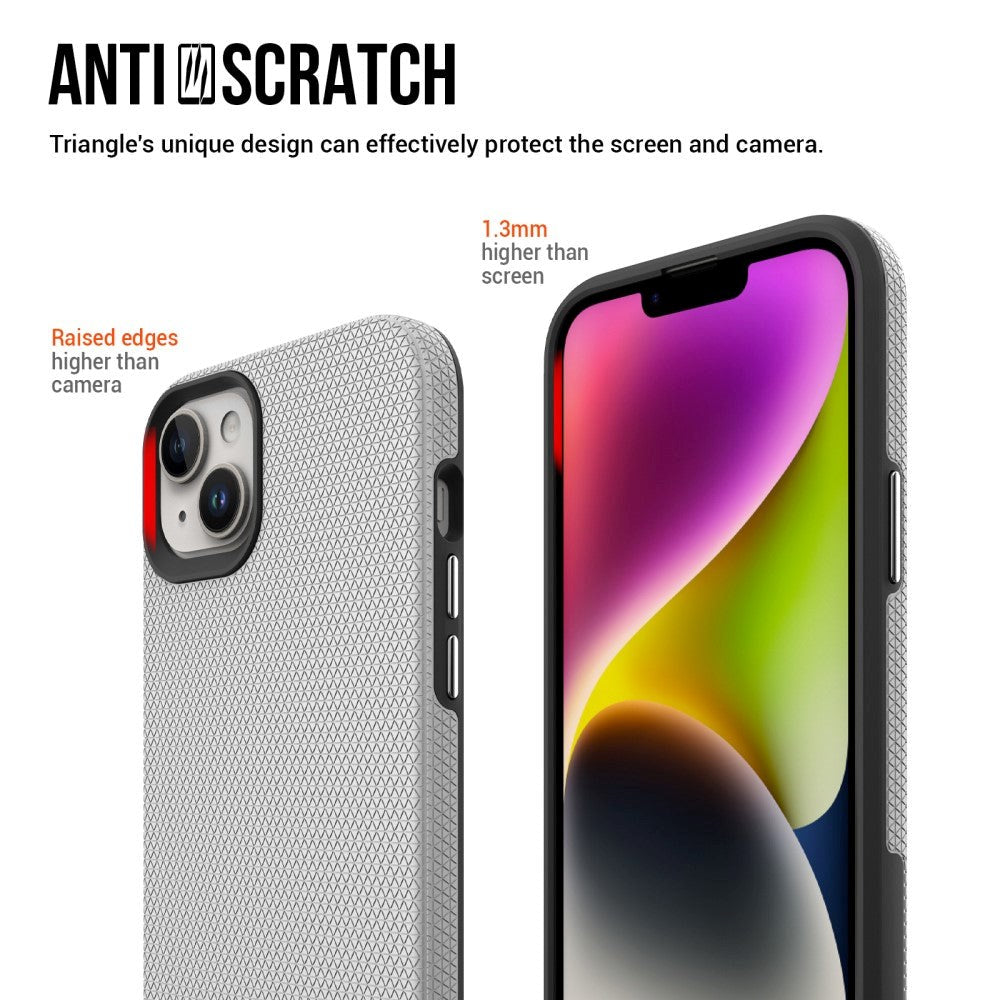 iPhone 15 Plastik Håndværker Mobil Cover - Sølv