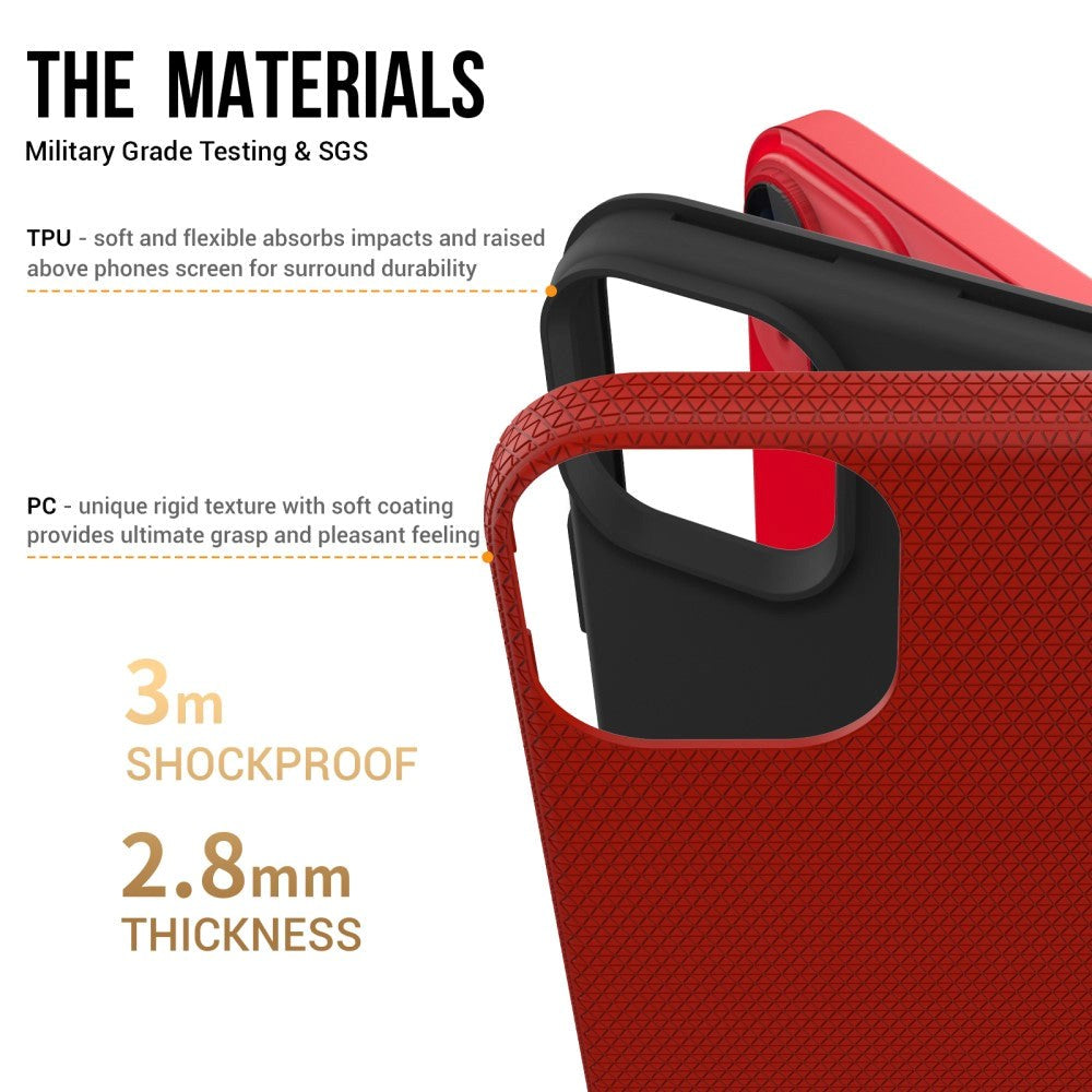 iPhone 15 Plastik Håndværker Mobil Cover - Rød