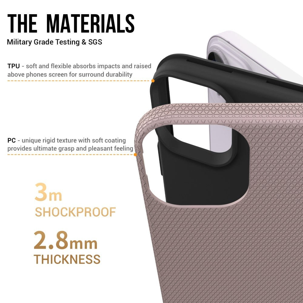 iPhone 15 Plus Plastik Håndværker Mobil Cover - Rose Gold