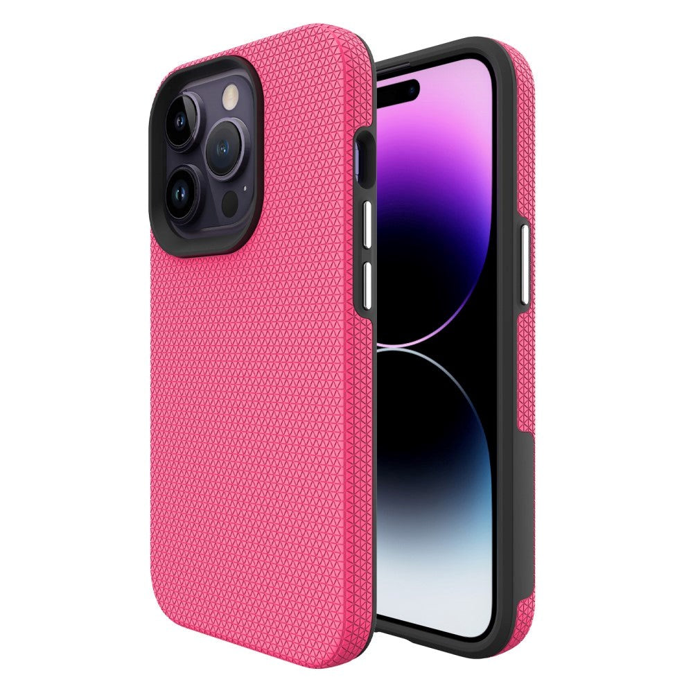 iPhone 15 Pro Plastik Håndværker Mobil Cover - Pink