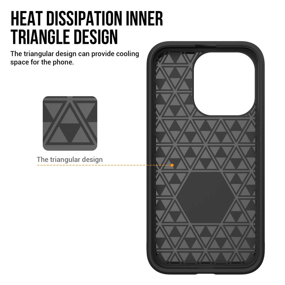 iPhone 15 Pro Plastik Håndværker Mobil Cover - Pink