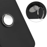 iPhone 15 Plus Fleksibelt Plastik Mobil Cover m. Magnetisk Ring Kickstand - Sort m. Sort Ring