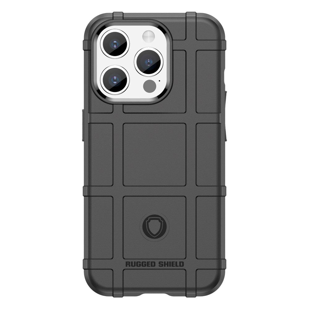 iPhone 15 Pro Rugged Shield Series Håndværker Mobil Cover - Sort