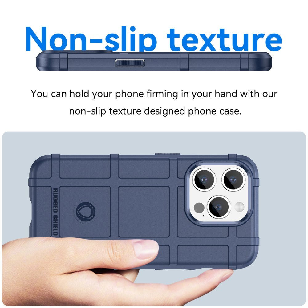 iPhone 15 Pro Rugged Shield Series Håndværker Mobil Cover - Mørkeblå