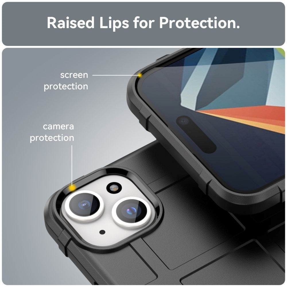 iPhone 15 Plus Rugged Shield Series Håndværker Mobil Cover - Sort