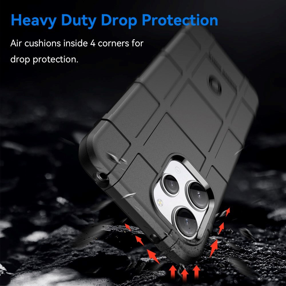 Xiaomi Redmi 12 (4G) / 12 (5G) / Poco M6 Pro (5G) Rugged Shield Series Håndværker Mobil Cover - Sort