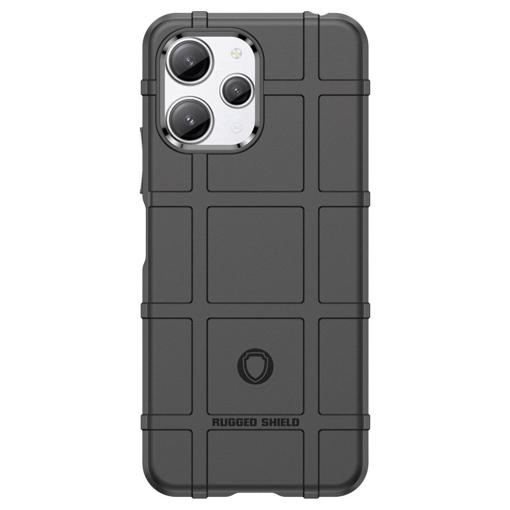 Xiaomi Redmi 12 (4G) / 12 (5G) / Poco M6 Pro (5G) Rugged Shield Series Håndværker Mobil Cover - Sort