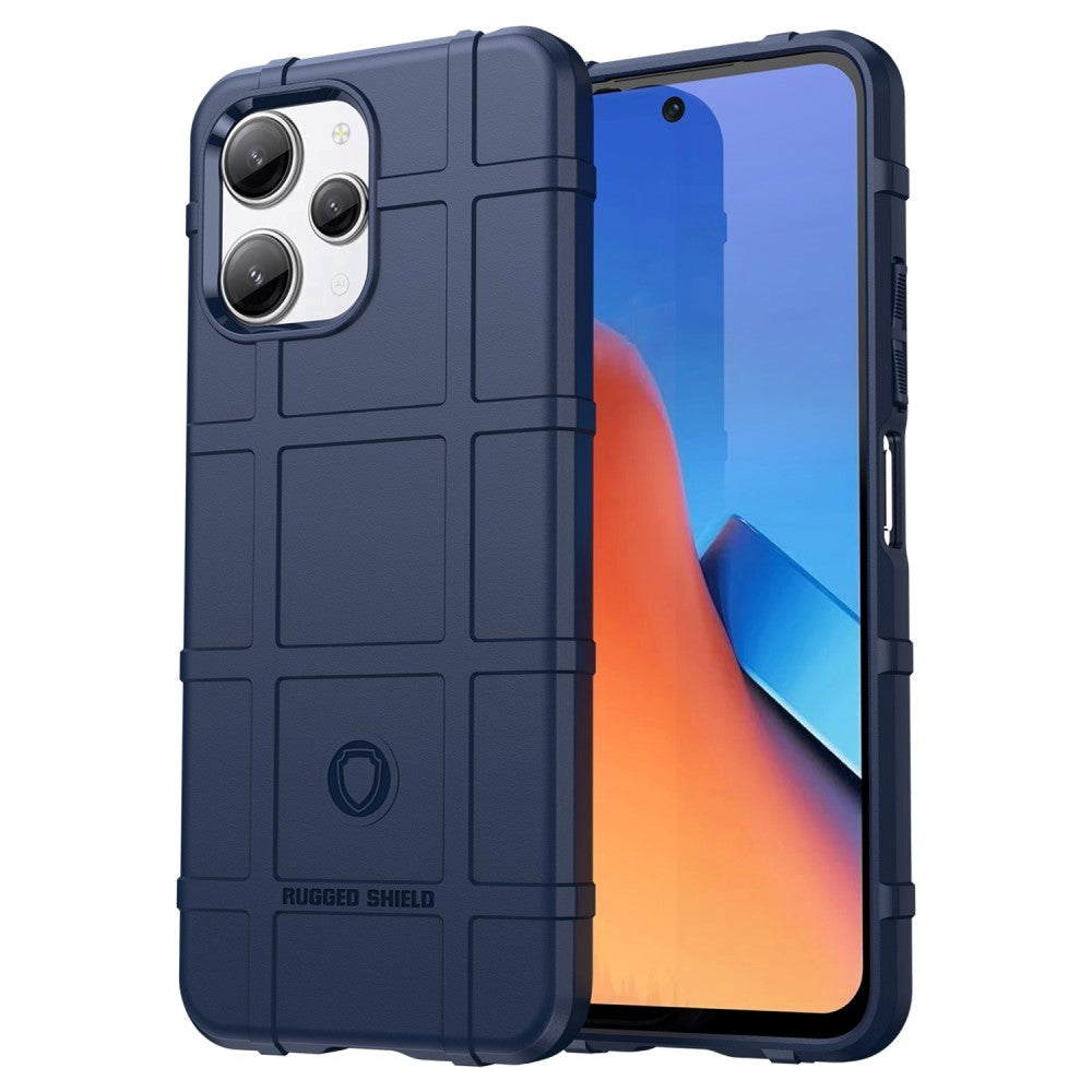 Xiaomi Redmi 12 (4G) / 12 (5G) / Poco M6 Pro (5G) Rugged Shield Series Håndværker Mobil Cover - Blå