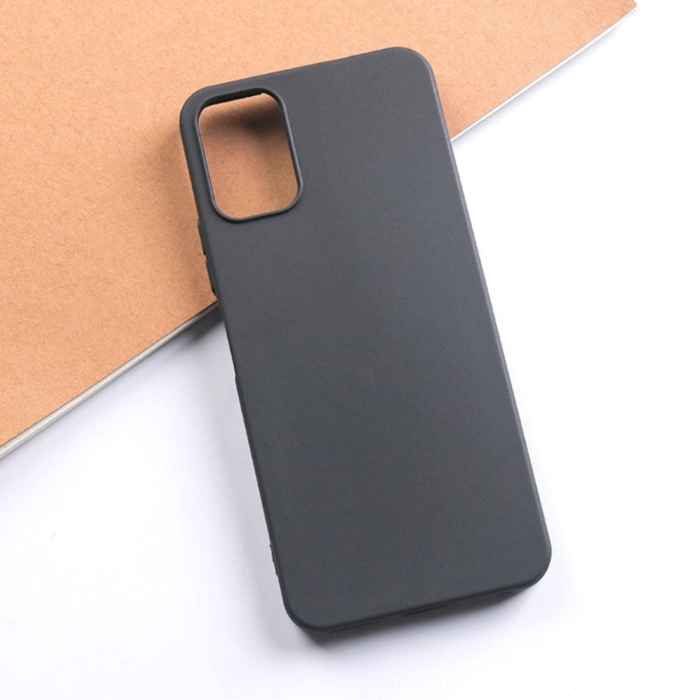 Nokia C32 Mat Fleksibelt Plastik Mobil Cover - Sort