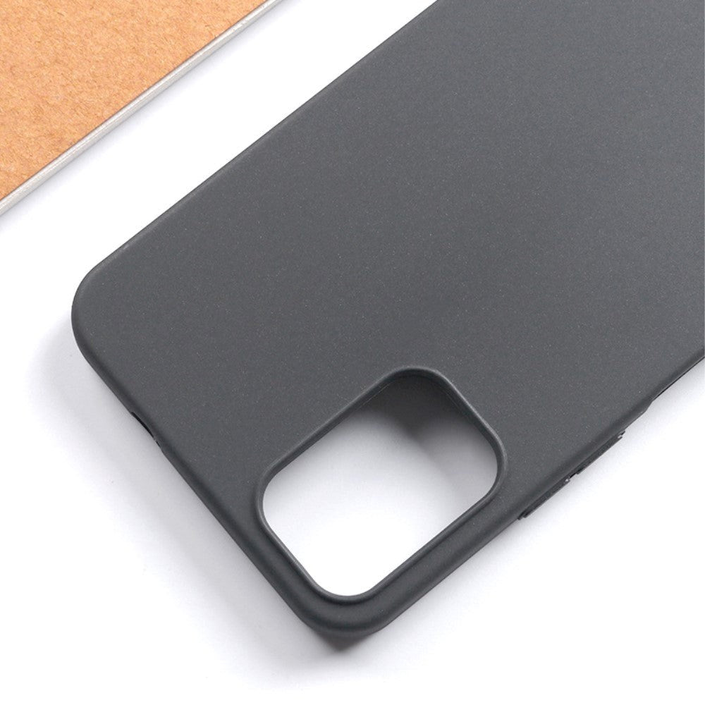 Nokia C32 Mat Fleksibelt Plastik Mobil Cover - Sort