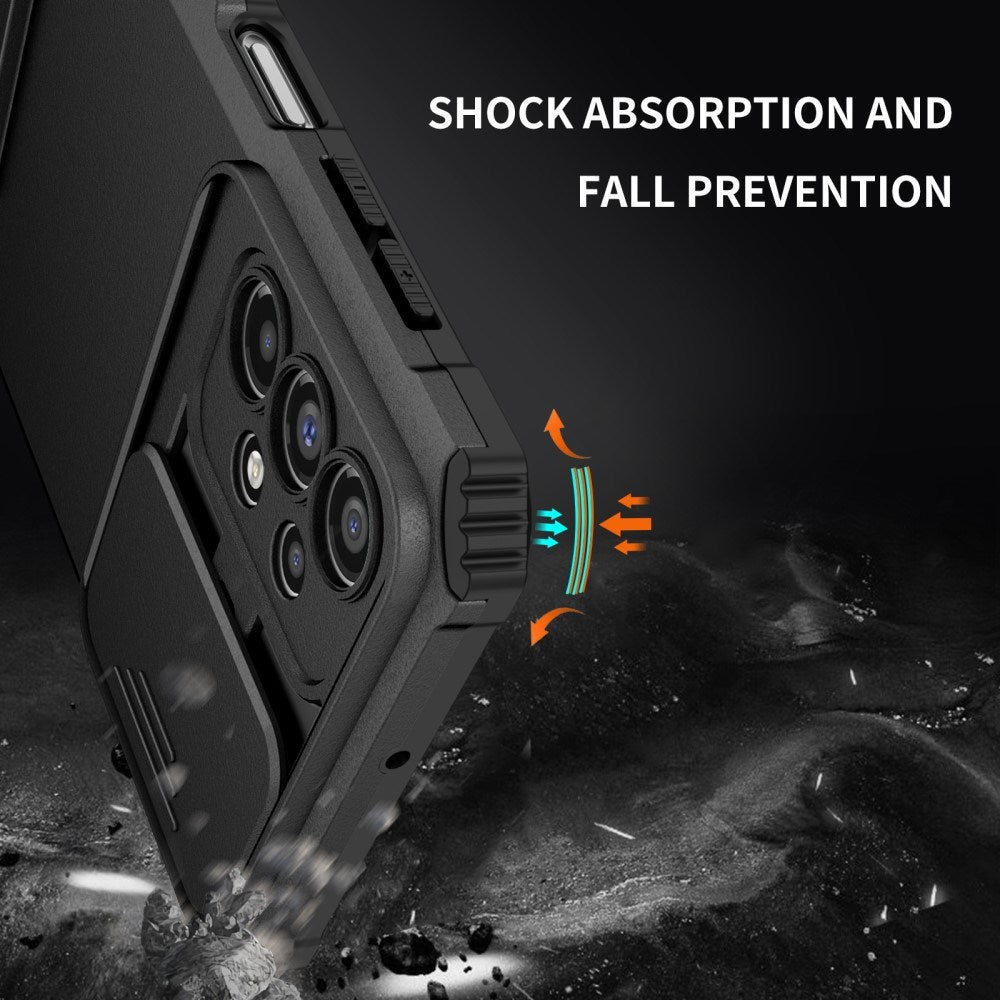 EIDERWOOD Samsung Galaxy A23 / A23 (5G) Håndværker Mobil Cover m. Kickstand & Cam Slider - Sort