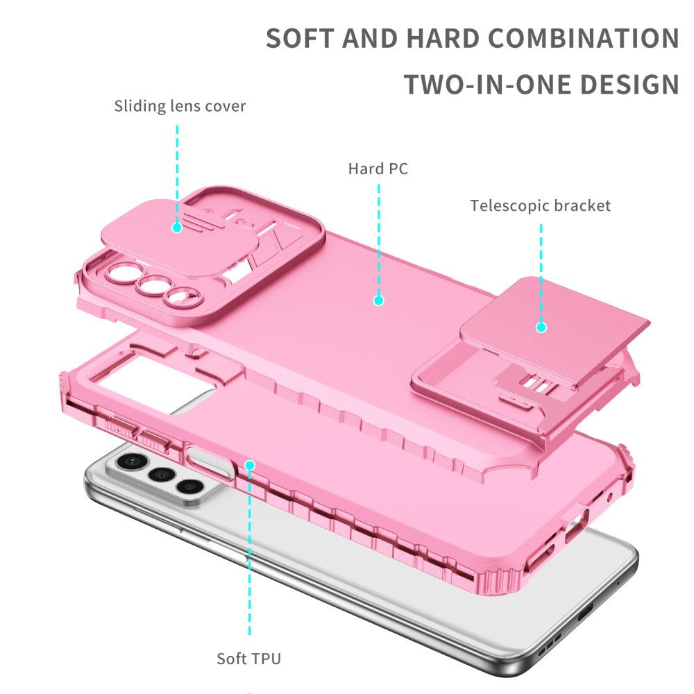 EIDERWOOD Motorola Moto G42 Håndværker Mobil Cover m. Kickstand & Cam Slider - Pink