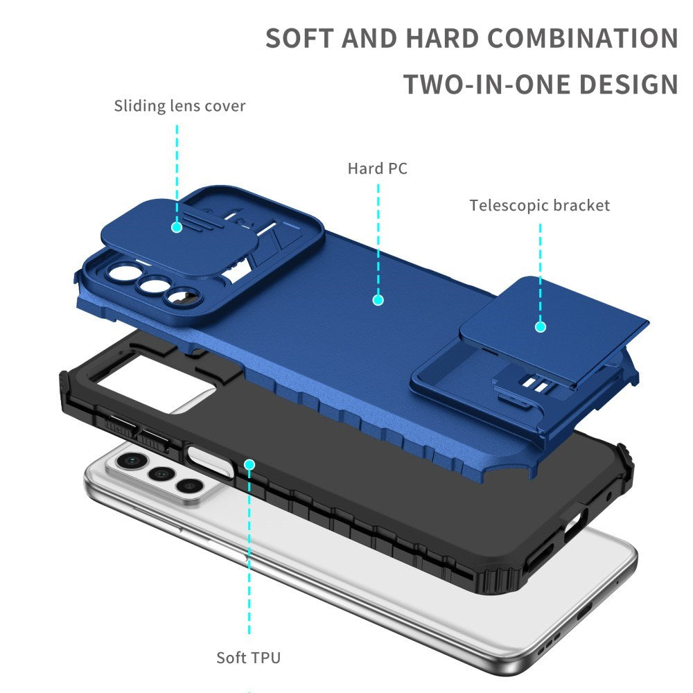 EIDERWOOD Motorola Moto G42 Håndværker Mobil Cover m. Kickstand & Cam Slider - Blå