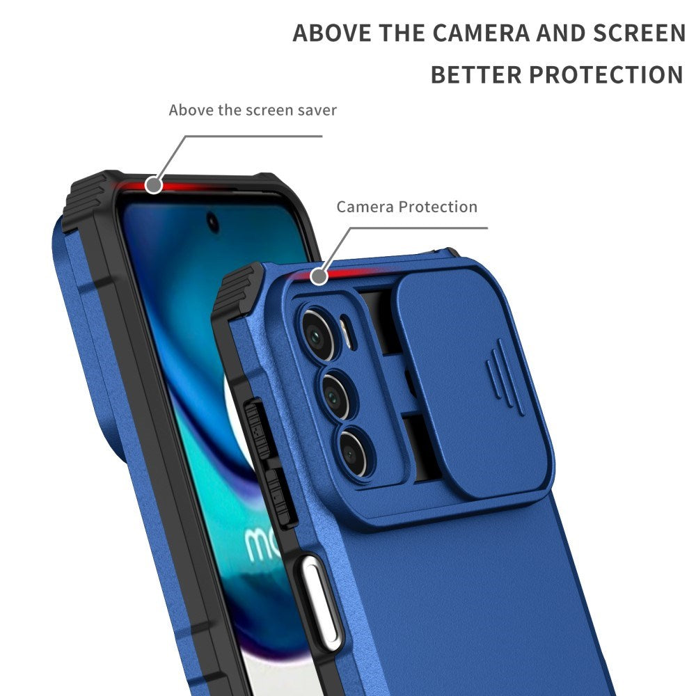 EIDERWOOD Motorola Moto G42 Håndværker Mobil Cover m. Kickstand & Cam Slider - Blå