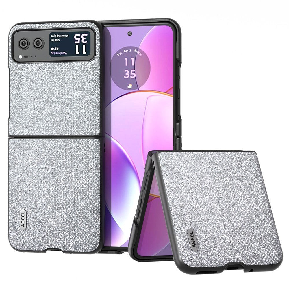 Motorola Razr 40 Ultra Rhinsten Mobil Cover - Sølv