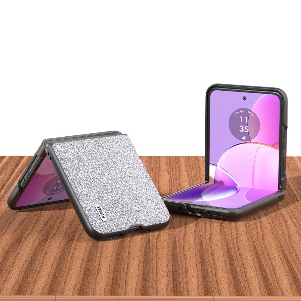 Motorola Razr 40 Ultra Rhinsten Mobil Cover - Sølv