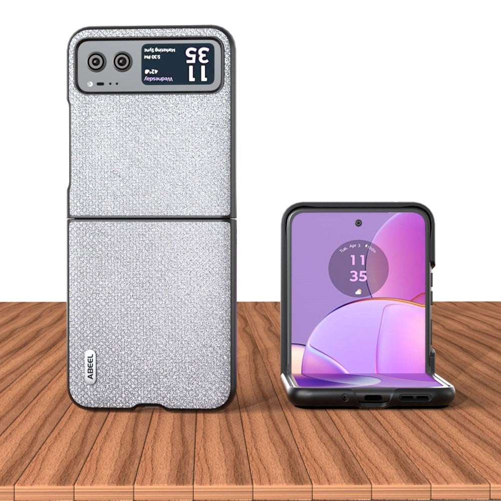 Motorola Razr 40 Ultra Rhinsten Mobil Cover - Sølv