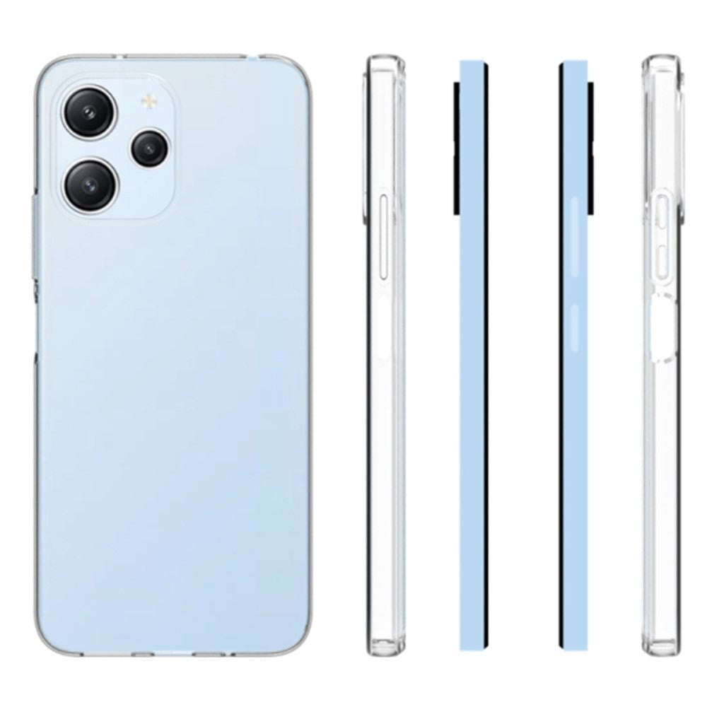Xiaomi Redmi 12 (4G) / 12 (5G) / Poco M6 Pro (5G) Fleksibelt Plastik Mobil Cover - Gennemsigtig