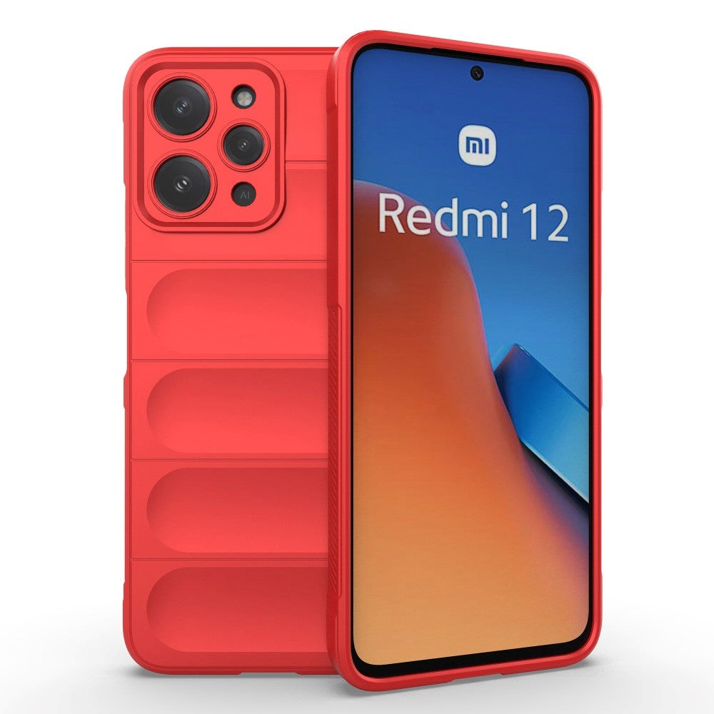 Xiaomi Redmi 12 (4G) Fleksibelt Plastik Mobil Cover - Rød