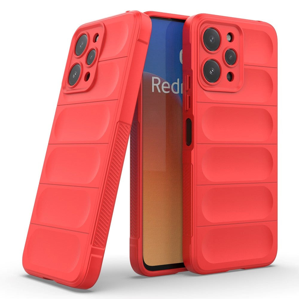 Xiaomi Redmi 12 (4G) Fleksibelt Plastik Mobil Cover - Rød