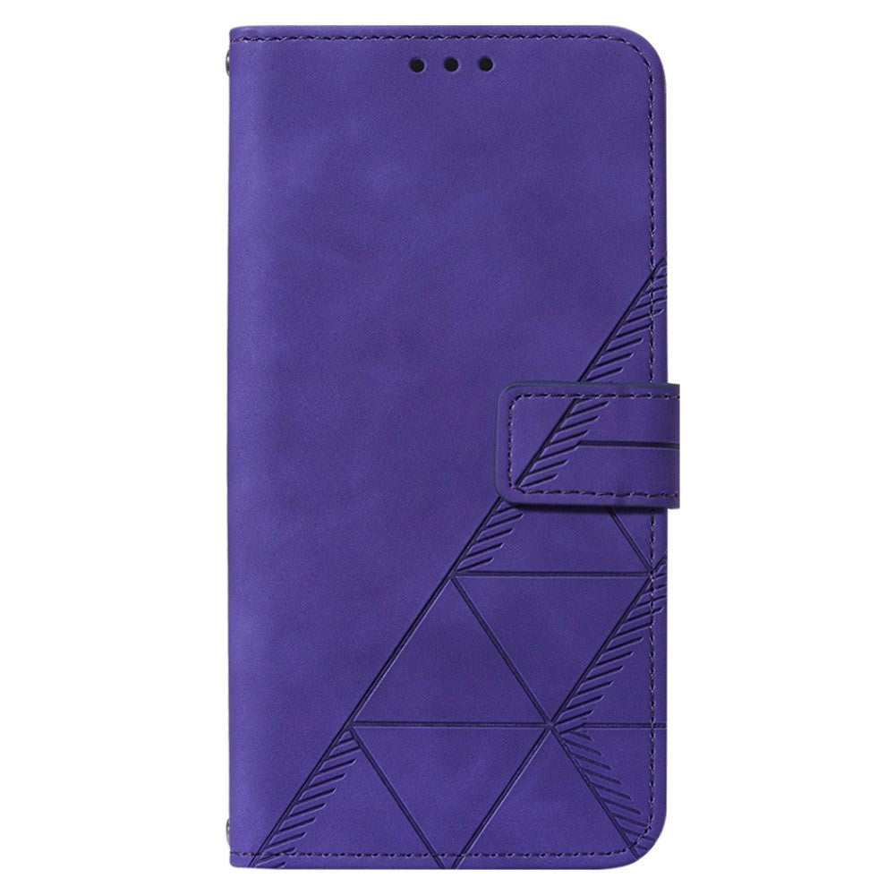 Samsung Galaxy S23 FE Læder Flip Cover m. Kortholder og Skulderstrop - Lilla