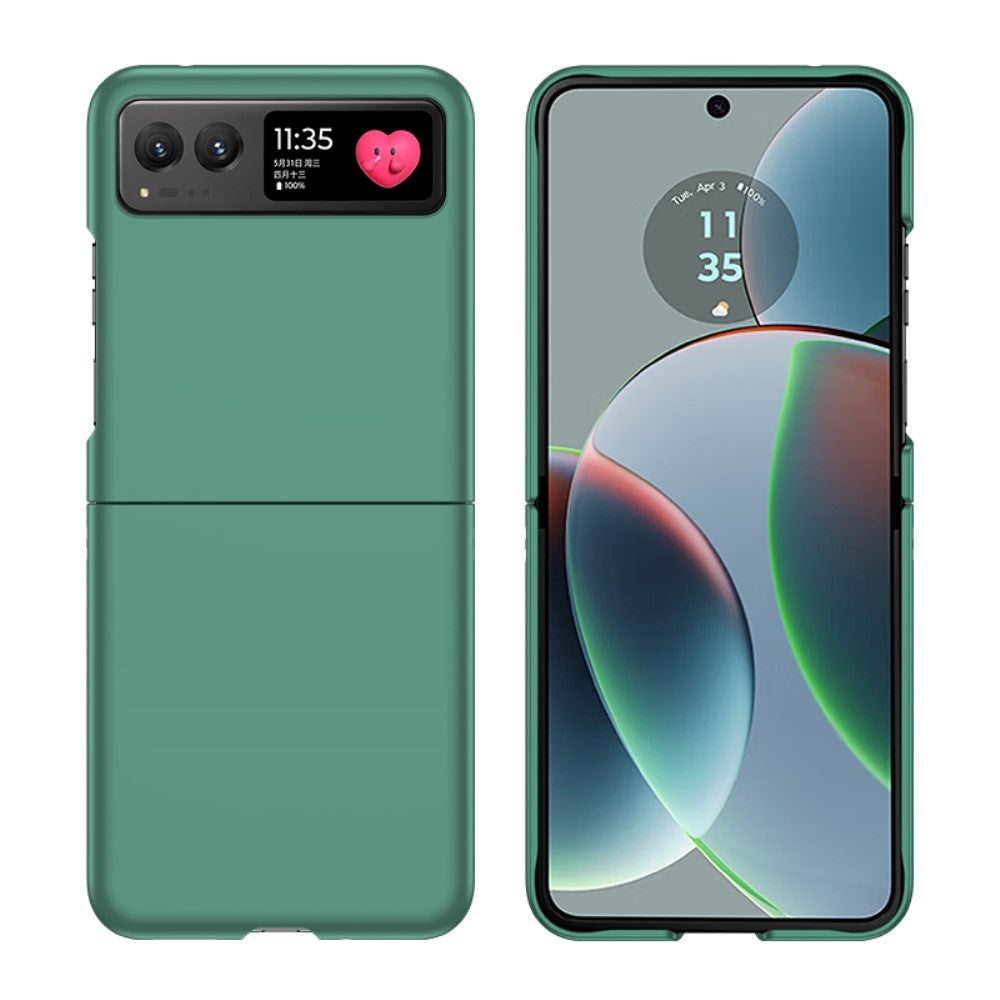 Motorola Razr 40 Hårdt Plastik Mobil Cover - Mørkegrøn