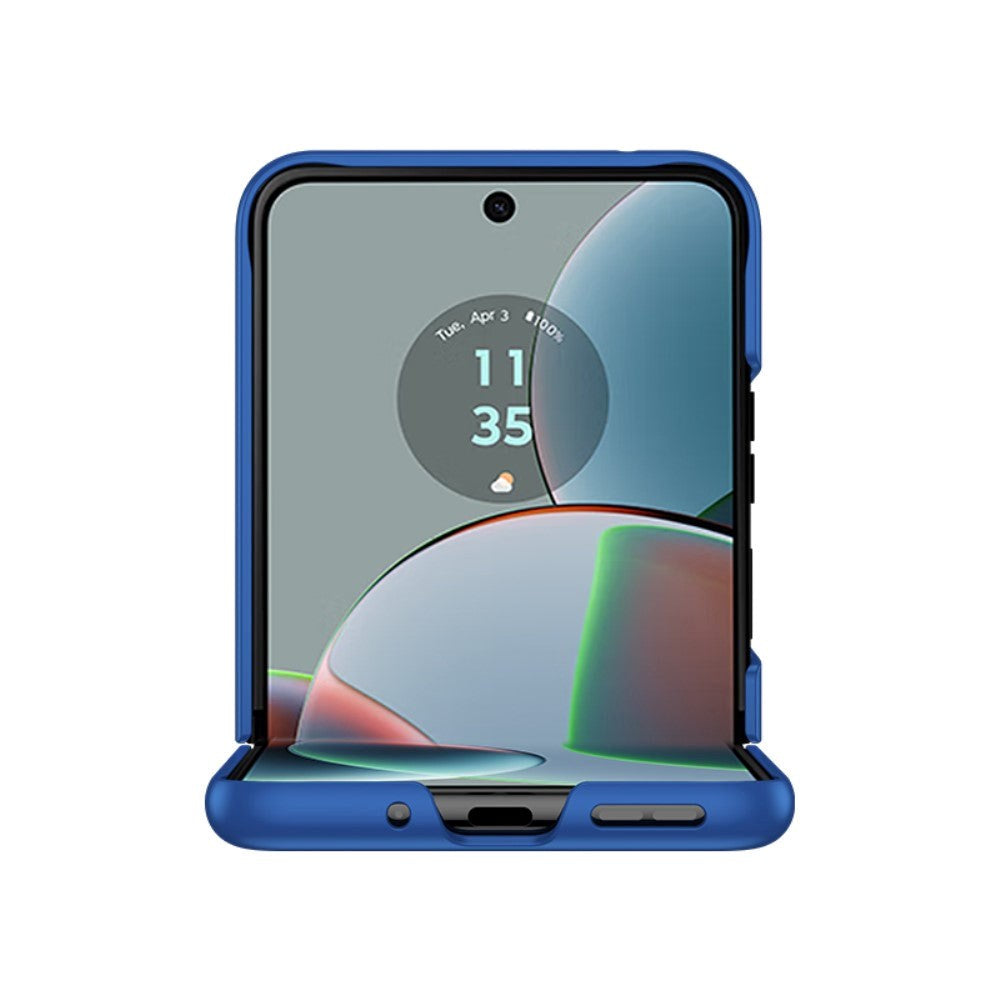 Motorola Razr 40 Hårdt Plastik Mobil Cover - Blå