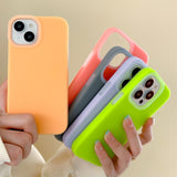 iPhone 15 Pro Jelly Silikone Mobil Cover - Orange