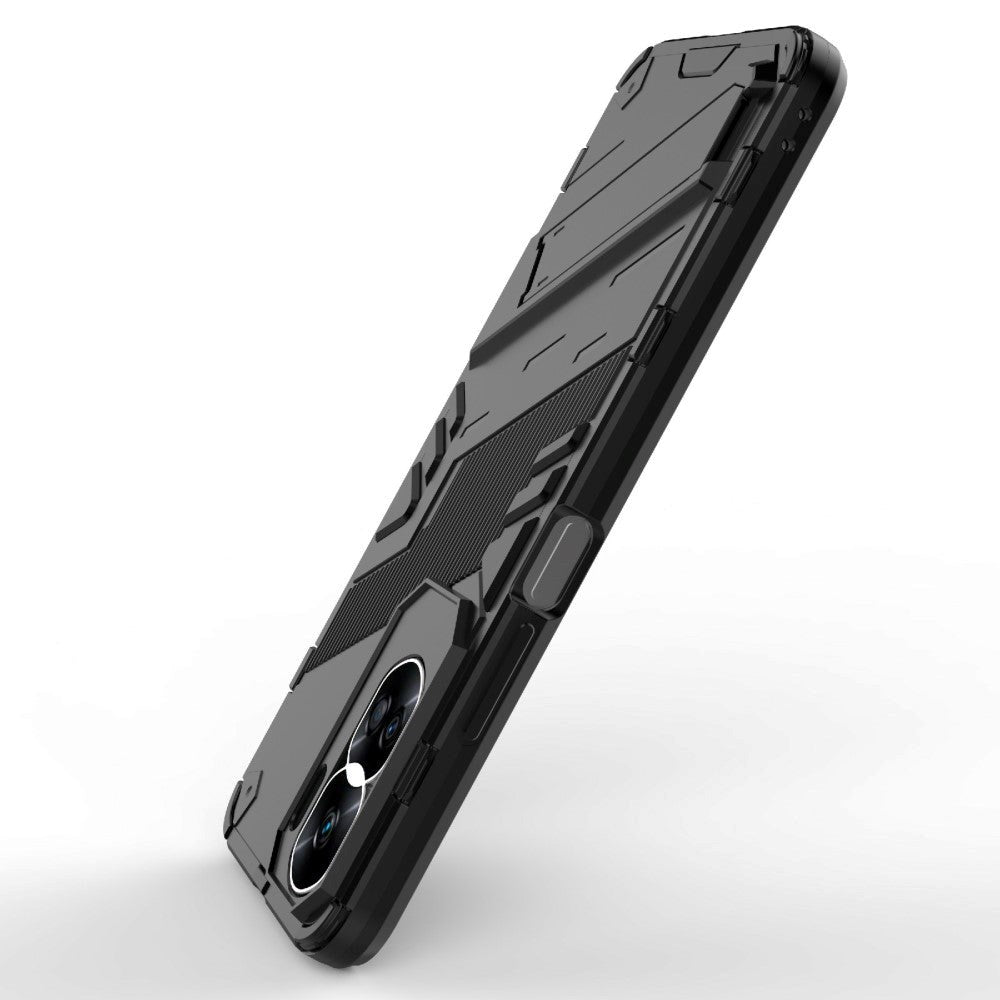 Honor 90 Lite Hybrid Håndværker Mobil Cover m. Kickstand - Sort