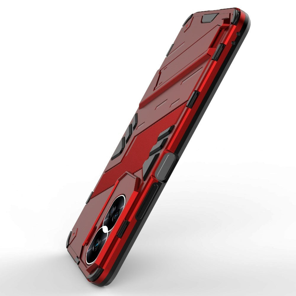 Honor 90 Lite Hybrid Håndværker Mobil Cover m. Kickstand - Rød