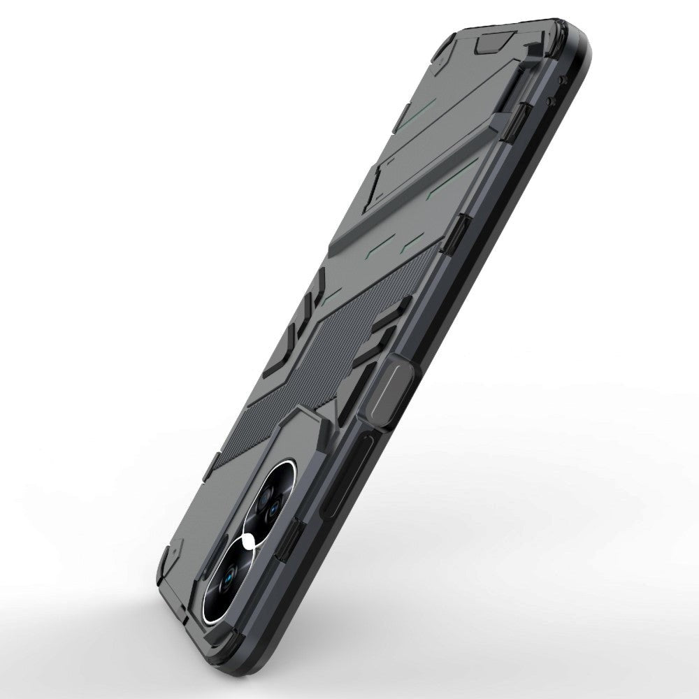 Honor 90 Lite Hybrid Håndværker Mobil Cover m. Kickstand - Grå