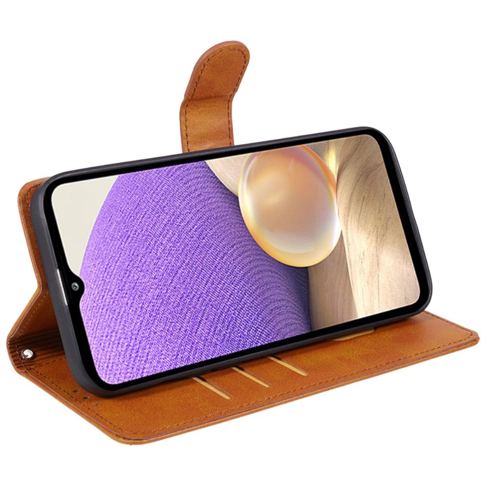 Samsung Galaxy M34 (5G) / F34 (5G) Læder Mobil Cover m. Pung og Strop - Brun