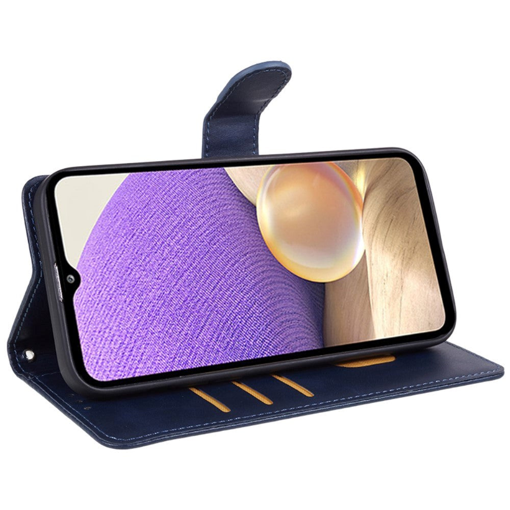 Samsung Galaxy M34 (5G) / F34 (5G) Læder Mobil Cover m. Pung og Strop - Blå