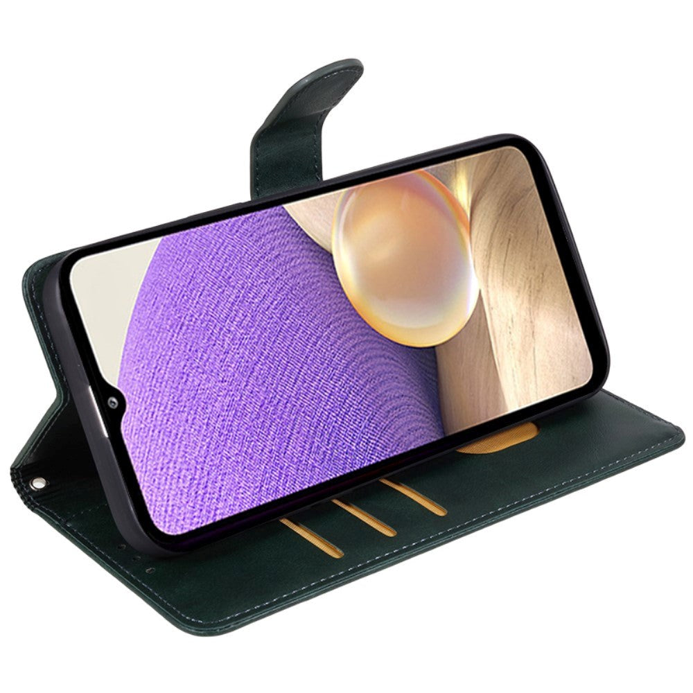 Samsung Galaxy M34 (5G) / F34 (5G) Læder Mobil Cover m. Pung og Strop - Mørkegrøn